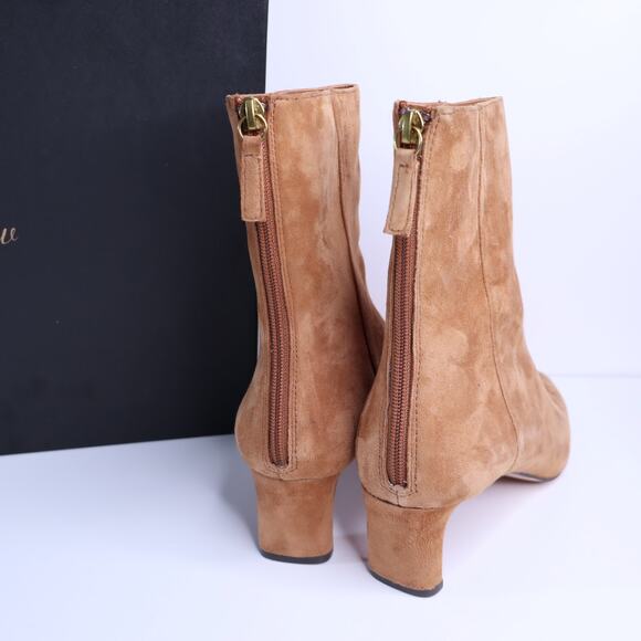 J. CREW Stevie Ankle Boots Burnished Pecan Suede Kitten Heel Women's 10.5 - Picture 2 of 8